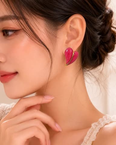 Red Hearts Earrings