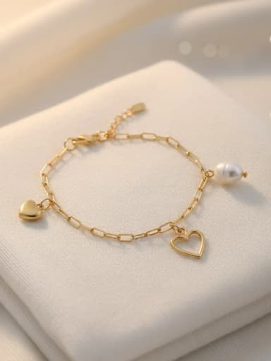 Heart Watch Charm Bracelet