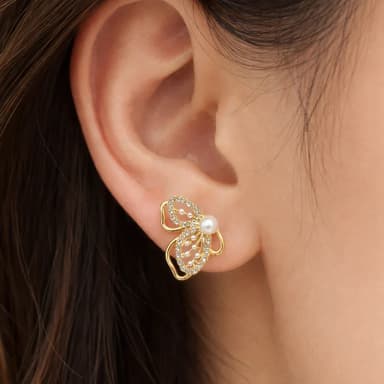 Diamond Butterfly Earrings