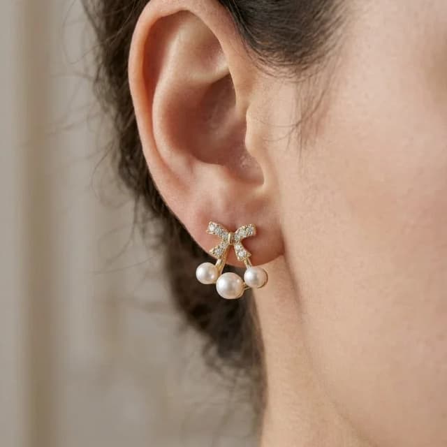 Bow Long Earrings