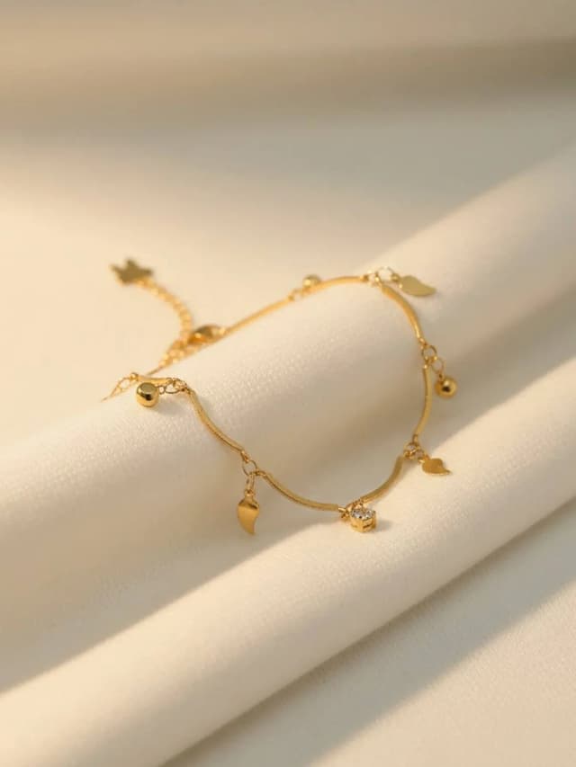 Leaf Charm Bracelet